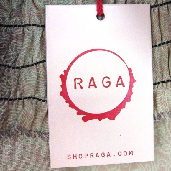 RAGA WOMEN'S RUSTIC ROMANCE CROP TOP IN GREEN SZ S - Picture 6 of 6